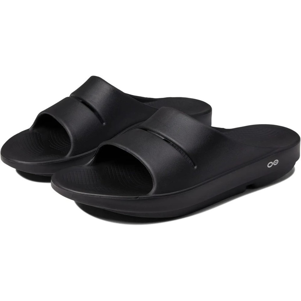 Oofos Unisex OOahh Slide Sandal 1100 Black 100% Authentic Brand New W 7 Men 5